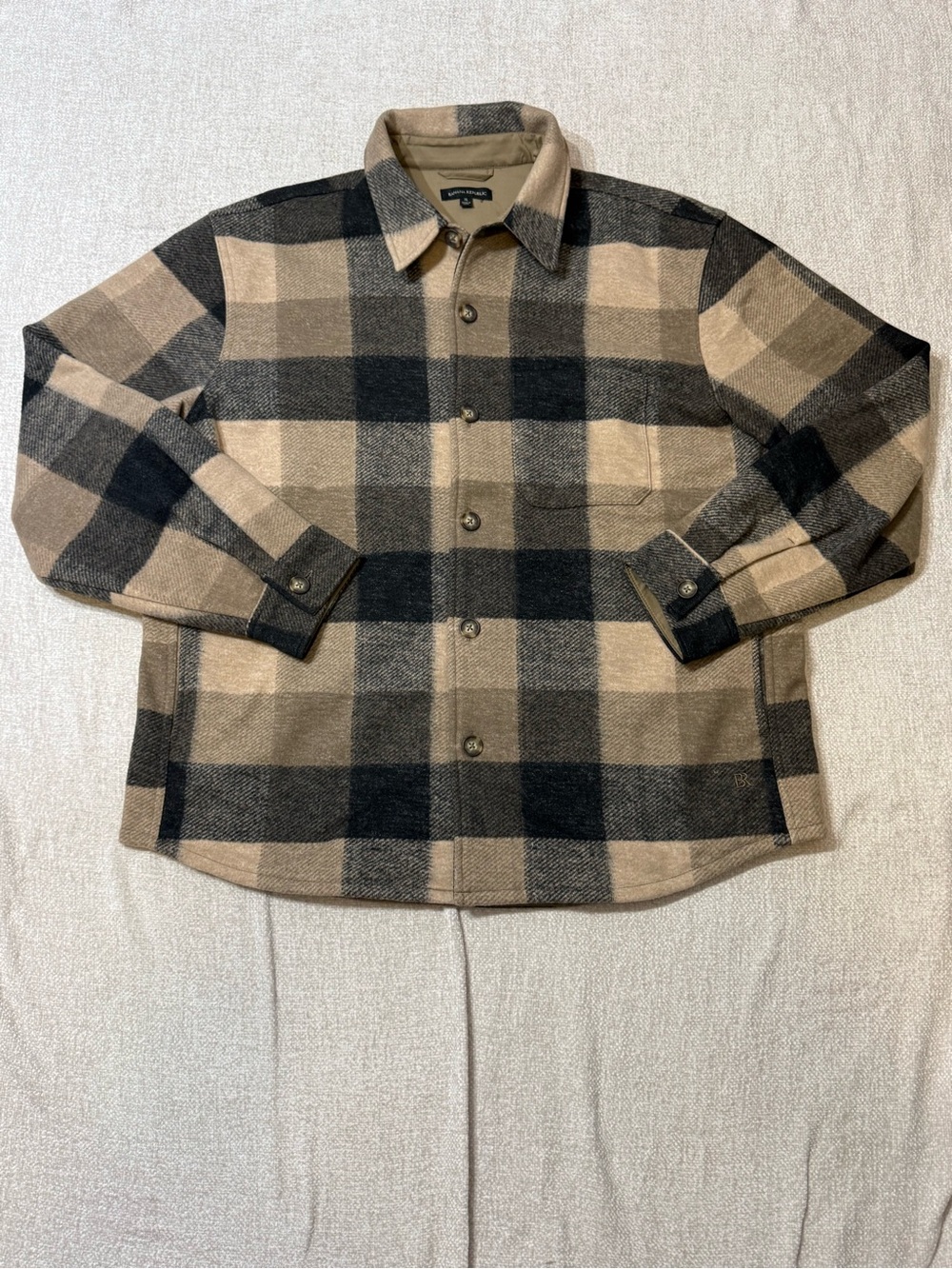 Banana Republic Men’s XL Buffalo Plaid Lined Shirt Jacket – Cabincore Workwear
